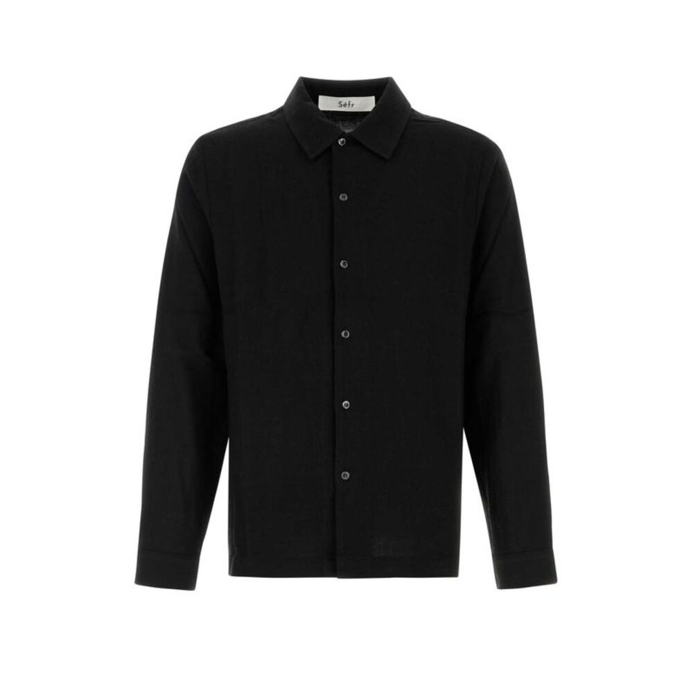 Sefr Men Black Crepe Sense Shirt